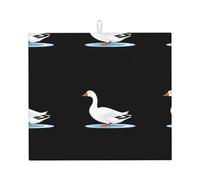 WHJSHOP White Goose Gliding on The Ice Pattern Kitchen Assorbente Pad, Super Assorbente Microfibra, Oversize Anti Slip