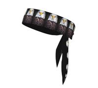 WHJSHOP White Head - Foulard sportivo con stampa aquila su entrambi i lati, asciugatura rapida, traspirante, per donne, ragazze e uomini