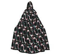 WHJSHOP Winding Sea of Flowers, mantello con cappuccio per adulti, per Halloween, giochi di ruolo e feste in costume