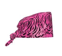 WHJSHOP Zebra Tiger Leopard Pink Picture Cleaning Working Cap Cappello da chef per donne e uomini, per chirurgia, infermieristica