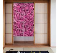 WHJSHOP Zebra tigre leopardo rosa stampa tenda due pezzi impiombato 86,4 x 142,2 cm tende in tessuto, divisorio in tessuto, liscio e non facilmente rugoso