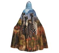 WHJSHOP Zebre Sud Africa Immagine Halloween Adulto Mantello Con Cappuccio Abbigliamento Uomo E Donna Mantello Gioco di Ruolo
