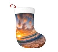 WHJSSF Beach Maui Hawaii Tramonto Onde Mare Nuvole Immagine Natale Calzini Decorativi per Halloween Natale e Capodanno
