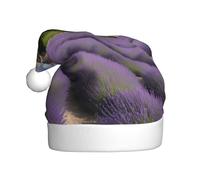 WHJSSF Bella lavanda che stampa cappelli di Natale della peluche degli uomini e delle donne, cappucci adulti del partito di festa di Capodanno