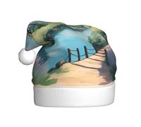 WHJSSF Bellissimo ponte che stampa cappelli di Natale della peluche degli uomini e delle donne, cappucci adulti del partito di festa di Capodanno