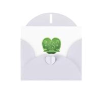 WHJSSF Biglietto di auguri bianco verde soldi amore stampe 10,2 x 15,2 cm per Natale, compleanni dei bambini, San Valentino, anniversari di matrimonio e inviti per feste