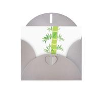 WHJSSF Biglietto di auguri grigio con foglie di bambù sotto la luce e l'ombra, perfetto per San Valentino, anniversario di matrimonio e inviti per feste