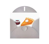 WHJSSF Biglietto di auguri grigio stampato con torta di zucca e marmellata di mirtilli rossi, perfetto per San Valentino, anniversario di matrimonio e inviti per feste