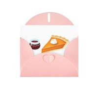 WHJSSF Biglietto di auguri rosa con torta di zucca e marmellata di mirtilli rossi, perfetto per San Valentino, anniversario di matrimonio e inviti per feste