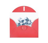 WHJSSF Biglietto di auguri rosso con cubetti di ghiaccio nascosti tra le nuvole bianche, stampe 10,2 x 15,2 cm per Natale, compleanni dei bambini, San Valentino, anniversari di matrimonio e inviti per