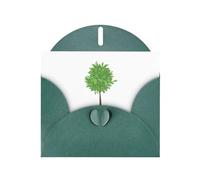 WHJSSF Biglietto di auguri verde scuro con piante in vaso denso stampato perfetto per San Valentino, anniversario di matrimonio e inviti per feste