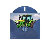 WHJSSF Blue Greeting Card Company Farm Tractor Prints 10,2 x 15,2 cm per Natale, compleanni dei bambini, San Valentino, anniversari di matrimonio e inviti per feste