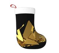 WHJSSF Calza decorativa natalizia con frammenti di vetro dorati, per decorare Halloween, Natale e Capodanno