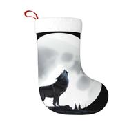 WHJSSF Calze decorative natalizie con lupo ululante sotto la luna morbide, leggere, con una buona sensazione tattile per Halloween e Capodanno