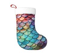 WHJSSF Calzini decorativi natalizi Calza morbida stampa a squame di pesce sirena Stampa leggera, con una buona sensazione tattile per Halloween, Natale e Capodanno