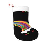 WHJSSF Calzini decorativi natalizi con fagioli arcobaleno sotto l'arcobaleno, morbidi, leggeri, con una buona sensazione tattile per Halloween e Capodanno