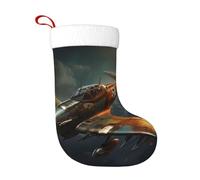 WHJSSF Calzini decorativi natalizi con immagine di aereo da guerra, morbidi, leggeri, con una buona sensazione tattile per Halloween e Capodanno