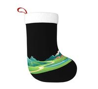 WHJSSF Calzini decorativi natalizi con motivo verde sotto il cielo blu, morbidi, leggeri, con una buona sensazione tattile per Halloween e Capodanno