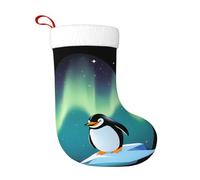 WHJSSF Calzini decorativi natalizi con pinguino sotto l'aurora morbidi, leggeri, con una buona sensazione tattile per Halloween e Capodanno