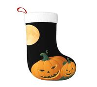 WHJSSF Calzini decorativi natalizi con zucca sotto la luna morbidi, leggeri, con una buona sensazione tattile per Halloween e Capodanno