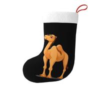 WHJSSF Calzini natalizi stampati con cammello che tiene un cuore, grande capacità, decorazione per calze