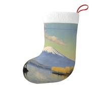 Whjssf Calzini natalizi stampati su entrambi i lati del Monte Fuji in The Distance per decorazioni di interni per feste di grande capacità