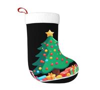 WHJSSF Candy sotto l'albero di Natale Pattern Christmas Decorative Calza Calzini Morbidi, leggeri, con una buona sensazione tattile per Halloween e Capodanno