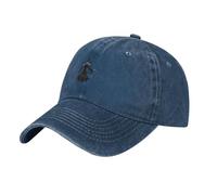 WHJSSF Cappello da baseball classico nero in denim lavato The Evil Magic Witch, cappello regolabile in cotone per uomini e donne, Blu navy, Taglia unica