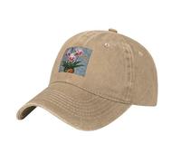 WHJSSF Cappello da baseball da cowboy naturale con orchidee in fiore, regolabile, in cotone, per uomini e donne, traspirante ed elegante