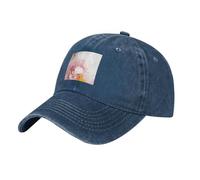 WHJSSF Cappello da baseball nero con frammento di colore con cinturino regolabile, in cotone, classico, per uomini e donne, traspirante ed elegante, blu navy, Taglia unica