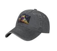WHJSSF Cappello da baseball nero con motivo rana della pace, cinturino regolabile, in cotone, classico, per uomini e donne, traspirante ed elegante, Rosa violaceo scuro, Taglia unica