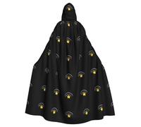 WHJSSF Cappello da cuoco con stampa di piccole stelle, mantello per Halloween, per adulti, per giochi di ruolo, costumi da palcoscenico, feste, facile da pulire