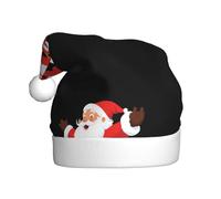 WHJSSF Cappello di Natale a caccia di farfalle di Babbo Natale per adulti accessorio di qualità morbido, leggero e soffice
