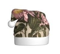 WHJSSF Cappello di Natale con immagine di crisantemi in fiore per adulti, un regalo divertente e durevole per uomini e donne