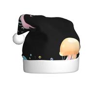 WHJSSF Cappello di Natale con immagine di meduse che soffia bolle per adulti, rendendolo un regalo divertente e durevole per uomini e donne