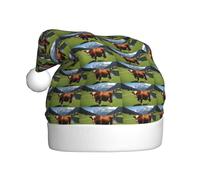 WHJSSF Cappello di Natale con immagine di mucca svizzera per adulti, tesa morbida e soffice, leggero e confortevole