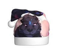 WHJSSF Cappello di Natale con motivo pantera nera per adulti, adatto per Halloween, Natale e Capodanno