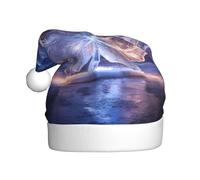 WHJSSF Cappello di Natale con sculture di ghiaccio sul fiume per adulti che lo rendono un regalo divertente e durevole per uomini e donne