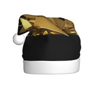 WHJSSF Cappello di Natale del modello dei frammenti di vetro dorato per accessorio di qualità adulto morbido, leggero e soffice