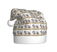 WHJSSF Cappello di Natale dell'immagine del cavallo dell'acquerello per uso morbido e leggero della festa di vacanza dell'adulto