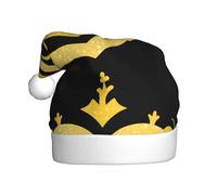 WHJSSF Cappello di Natale dorato con immagine di corona d'amore per adulti che lo rende un regalo divertente e durevole per uomini e donne