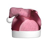 WHJSSF Cappello di Natale rosa con immagine di biscotti d'amore per adulti che lo rende un regalo divertente e durevole per uomini e donne