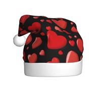 WHJSSF Cappello di Natale rosso con ciottoli d'amore per adulti accessorio di qualità morbido, leggero e soffice