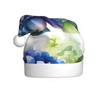 WHJSSF Cappello di Natale stampato ad acquerello ortensia per adulti per uomini e donne abbigliamento fascia per occasioni festive
