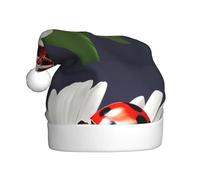 WHJSSF Cappello di Natale stampato coccinella su margherita per adulti per uomini e donne abbigliamento fascia per occasioni festive