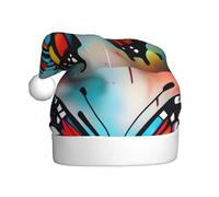 WHJSSF Cappello di Natale stampato farfalla graffiti per adulti per uomini e donne abbigliamento fascia per occasioni festive