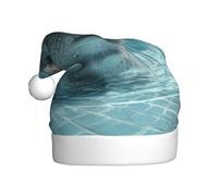 WHJSSF Cappello natalizio con immagine di sigilli in piscina, per adulti, un regalo divertente e durevole per uomini e donne