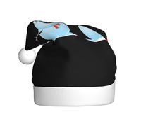 WHJSSF Cappello natalizio stampato con piccolo mostro accanto al pupazzo di neve per adulti per uomini e donne abbigliamento fascia per occasioni festive