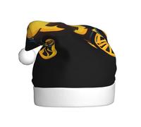 WHJSSF Carrozza incandescente della zucca che stampa cappelli di Natale della peluche degli uomini e delle donne, cappucci adulti del partito di festa di Capodanno