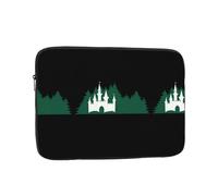 WHJSSF Castle Hidden in The Forest Prints, custodia portatile per laptop da 10", per viaggi d'affari, scuola, ufficio, uso quotidiano